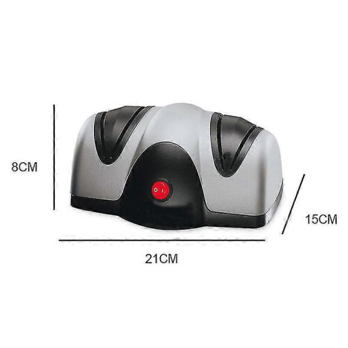 Electric Knife Sharpener, Two Stage Sharpener, Black/silver 2