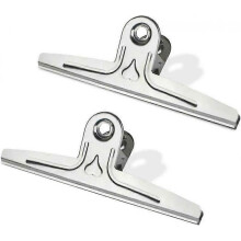 Extra Large Bulldog Clips, 2 Pack 30cm Stainless Steel Jumbo Giant Binder Clips Paper Clamps Holder for Drawing Board, Art, Teachers, Home Office (sil