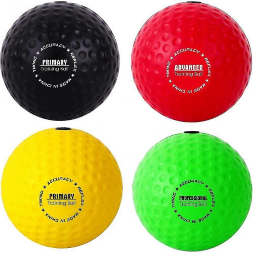 Ultimate Reflex Ball Set - 4 React Reflex Ball Plus 2 Adjustable Headband, Great for Reflex, Timing, Accuracy, Focus And Hand Eye Coordination Trainin 1