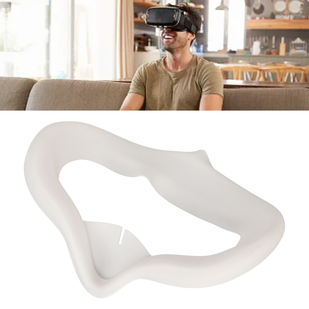 Silicone Cover Eye Pad For Quest 2 Sweatproof Washable Dustproof Vr Cover Pad Replacement For Vr Accessories Gray/White 4671314736587