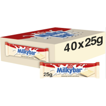 Milkybar White Chocolate Bars, 40 x 25 g