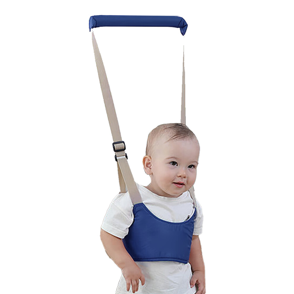 Baby Walking Harness Handheld Adjustable Prevent Lost Absorbent Soft Breathable Toddler Infant Walking Harness Navy Blue