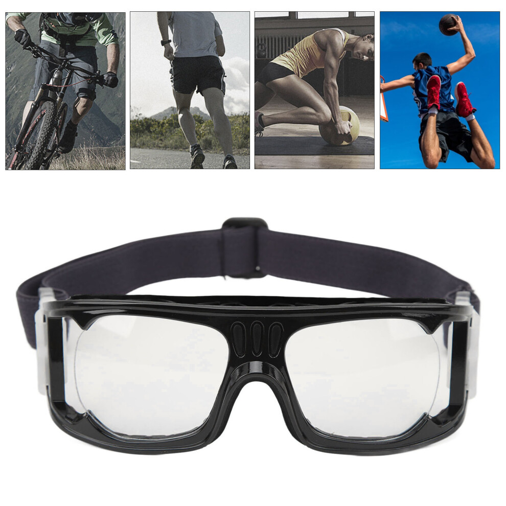 Sports Goggle Impact Resistant Fog Proof Safety Basketball Glasses With Adjustable Band For Running Cycling Black 8171314746129