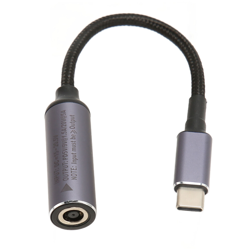 Dc 6.0Mmx3.7mm Input To Type C Power Cable Female To Male 100W Type C Power Pd Charge Cable For Tablets Laptops Phones 4621314747441