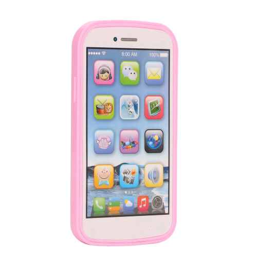 Kids English Learning Machine Touching Screen Phone Shaped Language Learning Educational Machine Pink