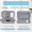 (Grey) Electronic Organizer,travel Cable Organizer Bag Pouch,double Layers 3