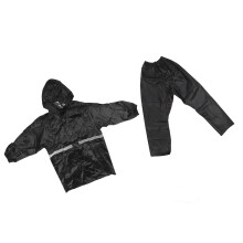 Rain Coat Pants Waterproof Full Body Raincoat Set Single Layer Oxford Fabric for Outdoor Duty Travel Black XXL