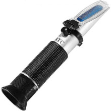 Food Salinity Refractometer, Salt Analyzer Tester Salinometer for Measuring, Black, 1PCS