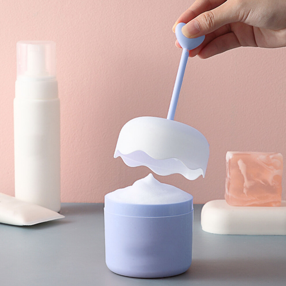 Blue Facial Cleanser Foam Maker Cup Portable Press Lovely Cleanser Bubble Foaming Device