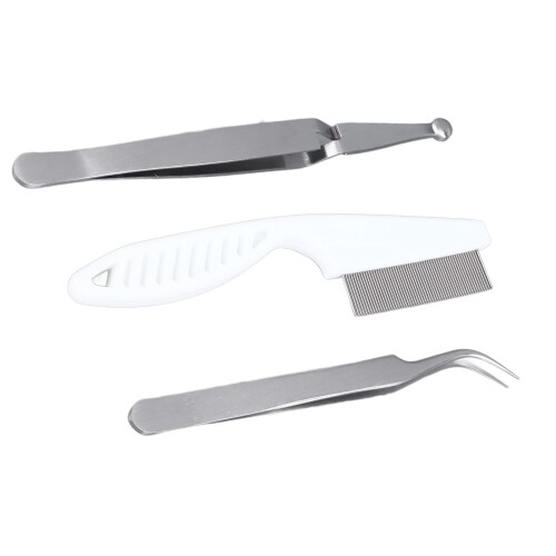 Pet Flea Remover Kit: Stainless Steel & Plastic