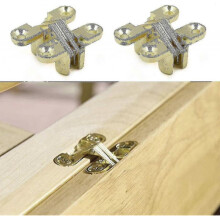 Hidden Door Hinges Cross Hinges 6 Pieces 180 Folding Hidden Zinc Alloy Hinges