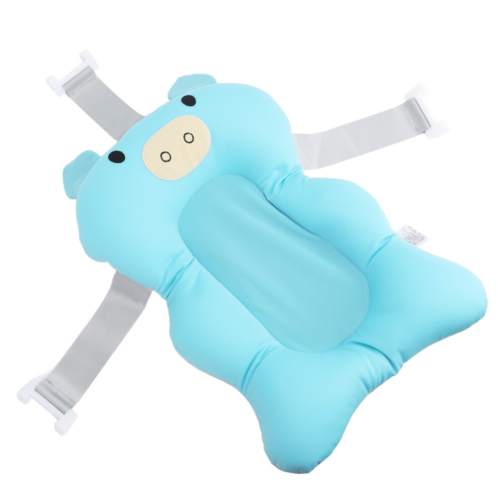 Baby Bath Tub Seat Cushion Soft Comfortable Baby Sink Bath Cushion Bathtub Floating Support Pillow For Babies Infants Blue