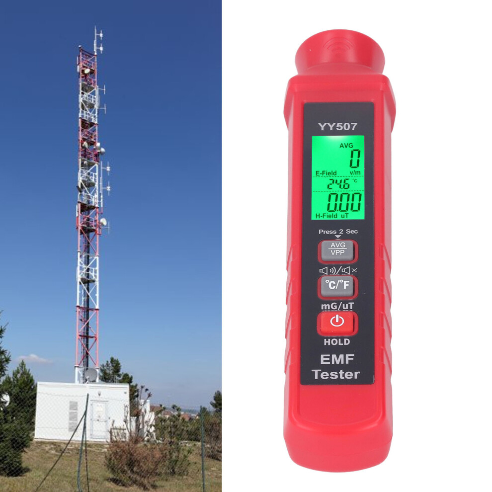 3V Electromagnetic Radiation Meter Emf Meter Lcd Backlight Display Sound Light Alarm Handheld Radiation Detector For Home 8491314761619