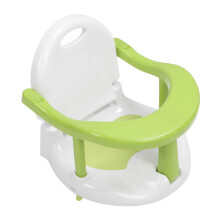Baby Bath Seat Folding Stable Standing Prevent Slipping Adjust Height Bath Stool for Toddler Green