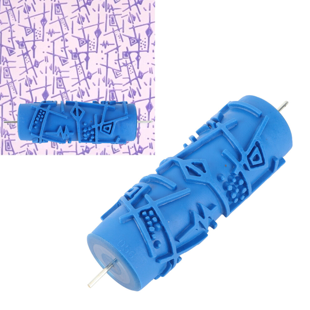 5In Rubber Pattern Paint Roller Beautiful Patterns Reusable Decorative Art Texture Roller Wall Patterned Rollers Stencil Zz0079 Line 8731314768684