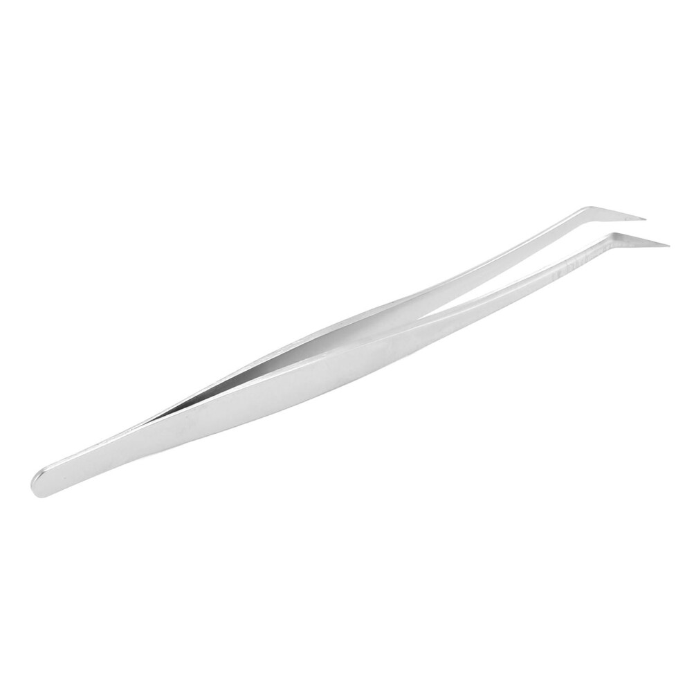 Golden Eyelash Extension Tweezer High Accuracy Stainless Steel Antistatic Curved Eyelash Tweezer Feather Tweezer 13.2Cm Length