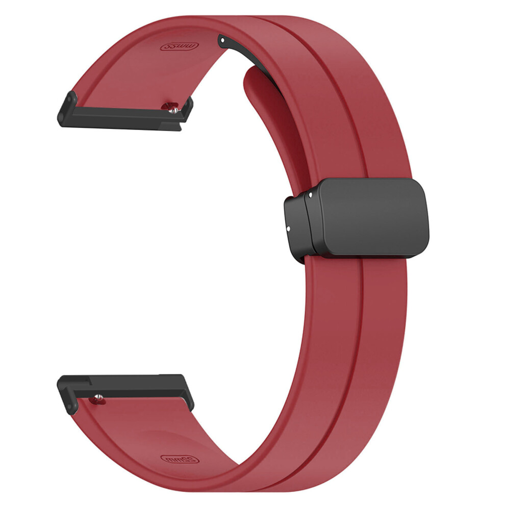 Silicone Band Quick Release Sports Watch Bands With 24Mm Magnetic Folding Buckle Fit For Suunto 7 9 D5i Burgundy 7661314771067