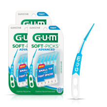 GUM Soft-Picks Advanced     Enganliegende, einfach anzuwendende Zahnstocher zur Zahnreinigung und Zahnfleischgesundheit. Einweg-Interdentalb   rsten