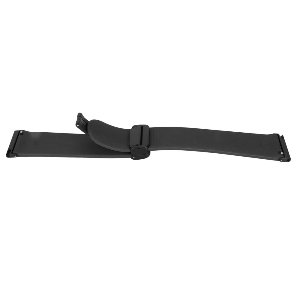 Silicone Band Quick Release Sports Watch Bands With 24Mm Magnetic Folding Buckle Fit For Suunto 7 9 D5i Black 7651314771303