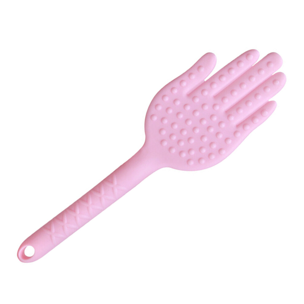 Massage Hammer Pat Ergonomic Pat Palm Shape Body Trigger Point Massage Tool for Shoulder Neck Leg Pink
