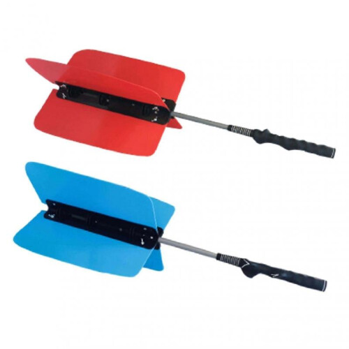 (Red) Golf Speed Practice Training Wind Resistance Trainer Power Pinwheel Swing Fan 2