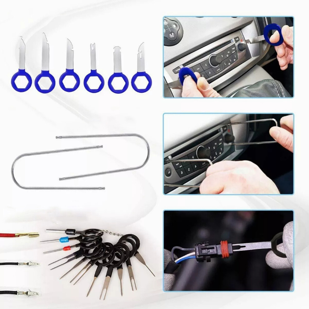 38Pcs Trim Removal Tool Kit Car Pry Tool Door Panel Audio Stereo Trim Remover Tool Auto Clip Pliers Fastener Remover With Zipper Storage Ba 9321314776186