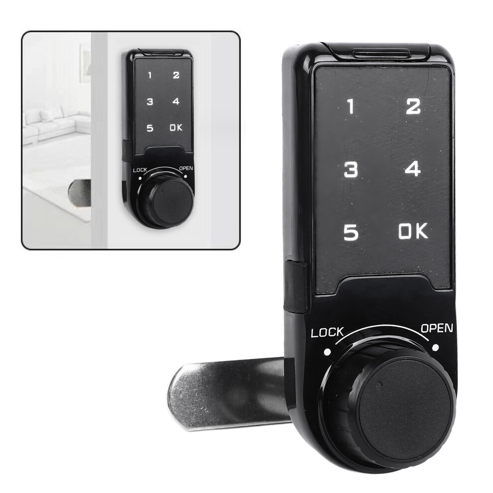 Touch Digital Password Keypad Cabinet Lock 20Mm Black Electronic Anti Theft Drawer Deadbolt Lock Security Code Locker 4681314778241