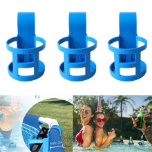 Pool Cup Holder Prevent Spill Poolside Drink Holder Above Ground Pool Accessories for Round Pool Bar Top Rails 3Pcs, Round