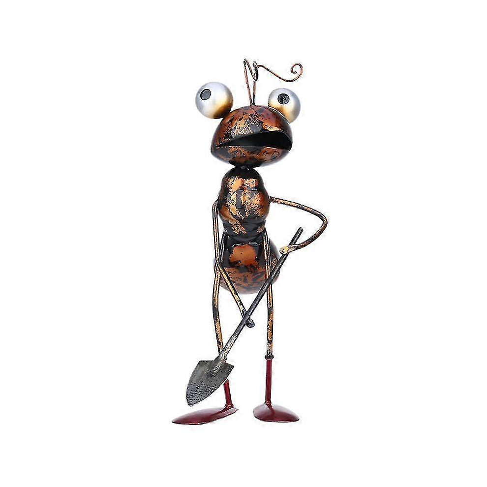 (3)Ant Display Mold Decorative Interesting Exquisite Wrought Iron Ant Garden Statue for Balcony