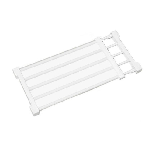 (L) Expandable Closet Organizer Shelves High-Strength Simple Installation Adjustable Metal Storage
