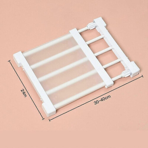 (S) Expandable Closet Organizer Shelves High-Strength Simple Installation Adjustable Metal Storage 2