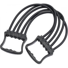 Chest Expander Removable Spring Exerciser Arm Anti-pull Band Tension Rope (black) (1pcs)