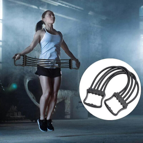 Chest Expander Removable Spring Exerciser Arm Anti-pull Band Tension Rope (black) (1pcs) 1