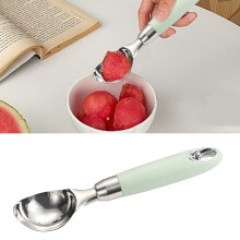 Ice Cream Scoop Smoothing Stainless Steel Hanging Hole Multifunction Cupcake Scoop for Home Kitchen Cafe Bar Ice Cream Scoop