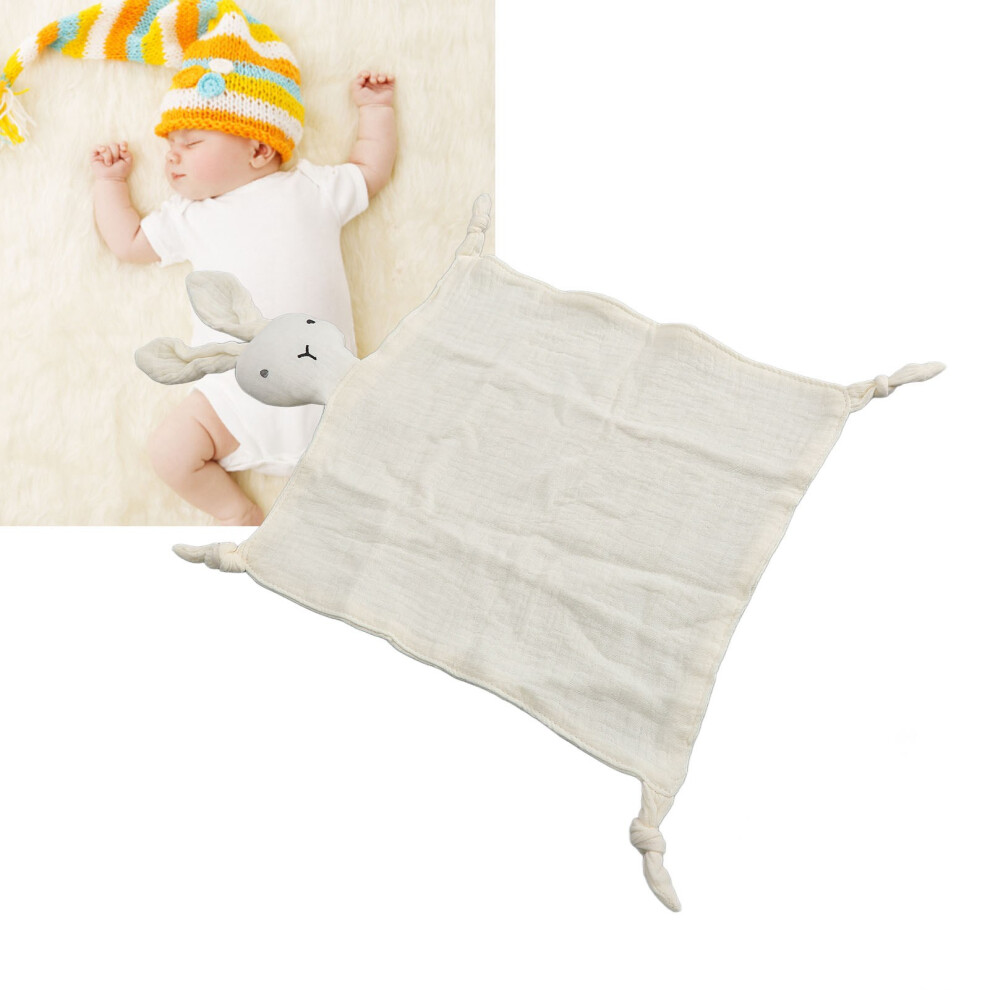Bunny Security Blanket Cute Lovey Blanket Double Layer Cotton Soft Security Blanket for Sleeping Playing