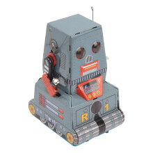 Vintage Zinnspielzeug Roboter zum Aufziehen, Retro Uhrwerk Sammelgeschenk