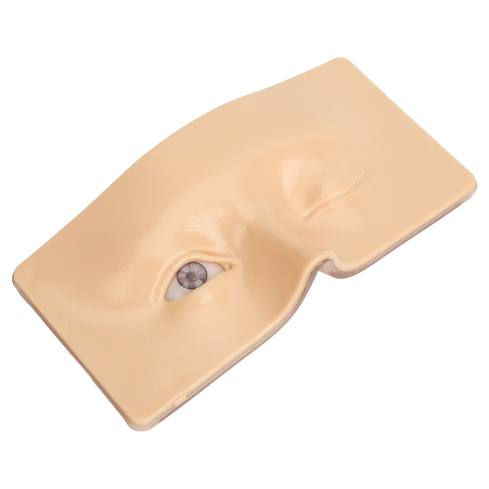 White Eye Makeup Practice Board Open Close Eyes Reusable Silicone Mannequin Face Board With Bracket Skin