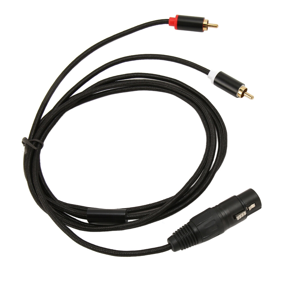 Xlr To Dual Rca Cable Female To Male Low Loss Noiseless Y Splitter Duplicator Wire Stereo Sound Interconnect Cord 1M / 3.3Ft 4641314785489