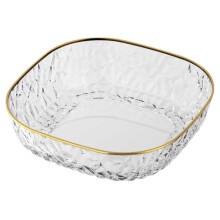 (White) Fruit Plate Translucent Diamond-texture Light Luxury Large Capacity Fruit Plate Versatile Elegant