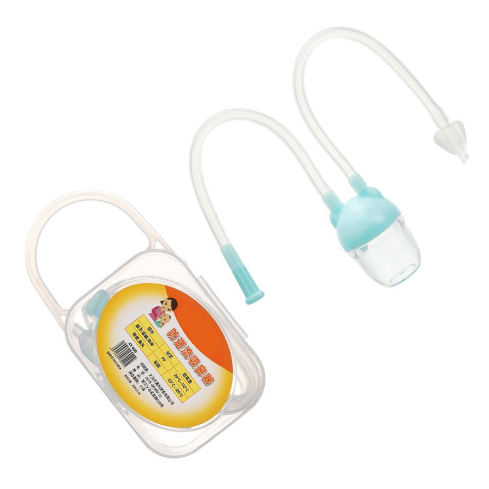 Infant Nasal Aspirator Excellent Cleaning Adjustable Suction Power Portable Safe Reliable Infant Booger Remover For Toddlers Blue