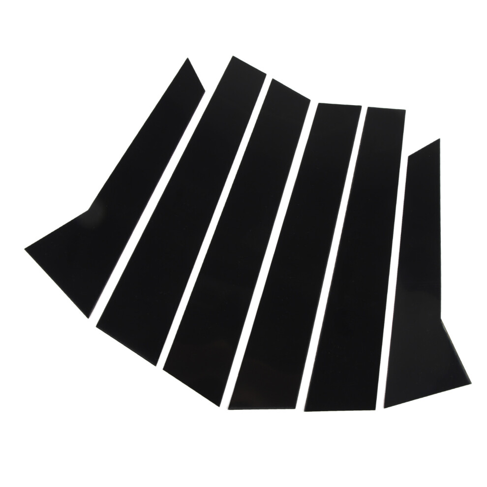 6Pcs B Pillar Posts Trim Glossy Exterior Window Decal For Macan 95B 2014 To 2023 Black 8451314790668