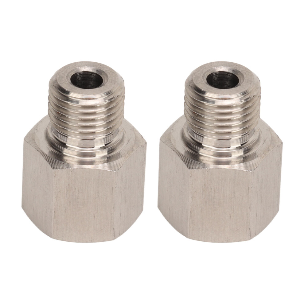 1/8In Npt Female To M10 X 1.0 Male Pressure Gauge Sender Adapter Stainless Steel Leakproof Universal For Cars 8281314791002