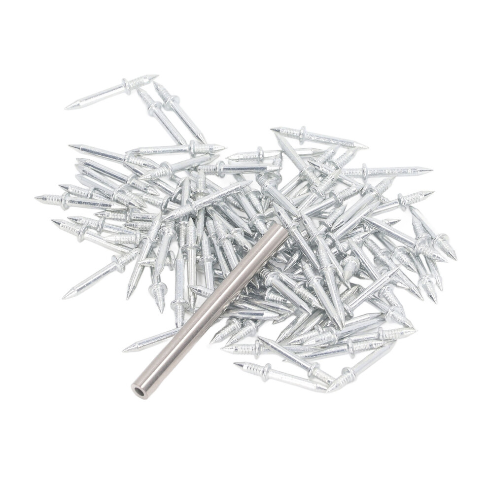 101 Pcs Set Skirting Nail Carbon Steel Galvanized Non Marking Double Headed Seamless Nails 8741314791643