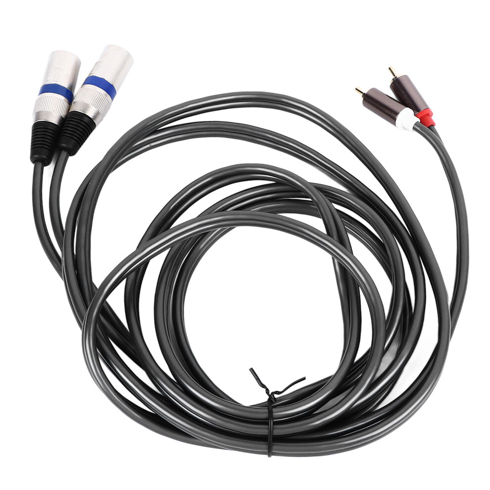 2 Rca To 2 Xlr Cable Male Flexible Pvc For Home Theater Audio Device Connection 3Meter 5001314792730