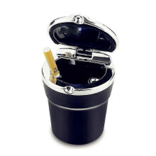 (black) Universal Ashtray With Led Lights And Cover Creative Personality Covered Car Inside The Car Multi-fu
