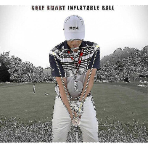 (Gray) Inflatable Golf Smart Ball Trainer Portable Swing Arm Corrector 2