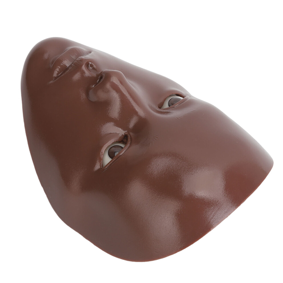 Black Makeup Practice Face Reusable Realistic 5D Full Face Silicone Makeup Mannequin With Stand Skin