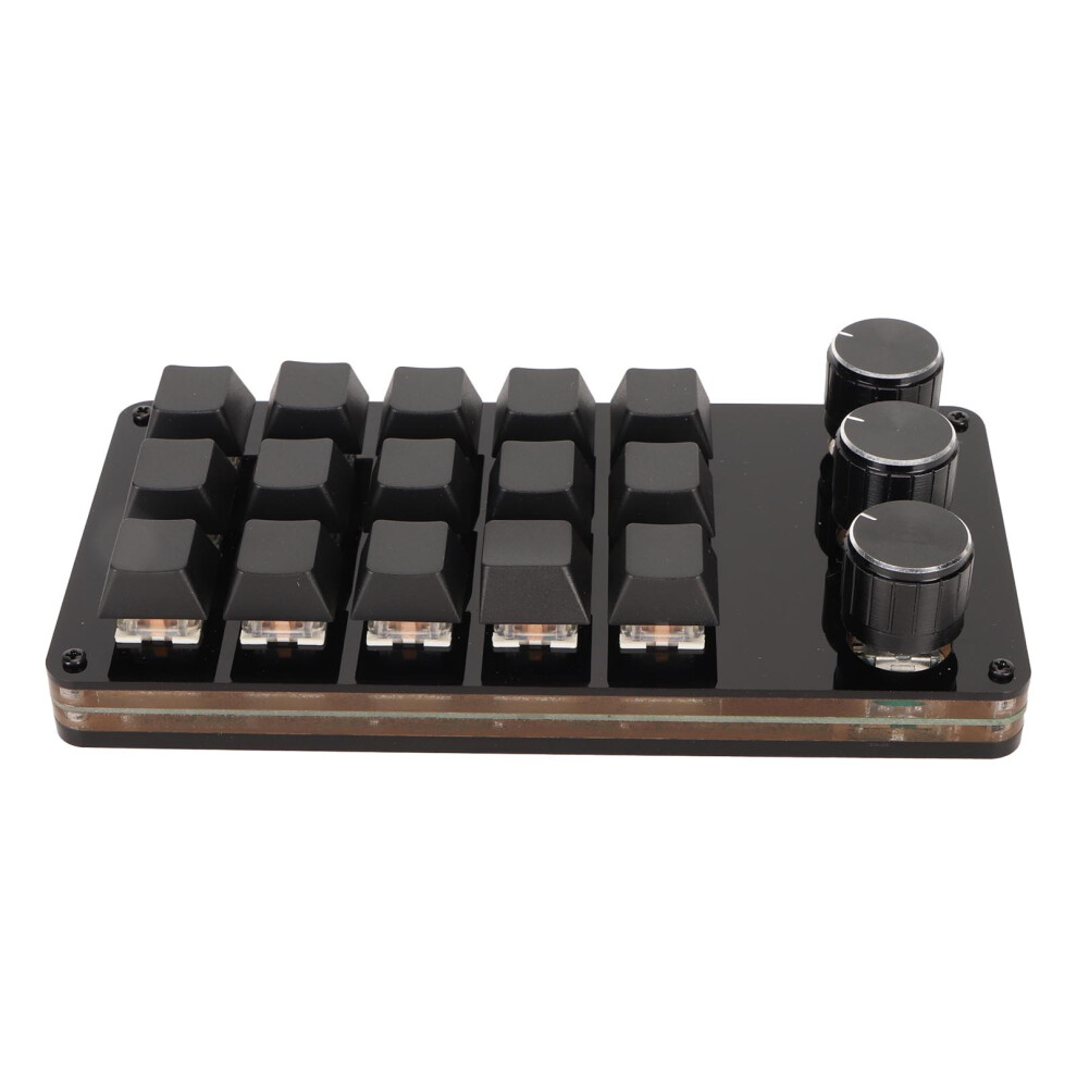 Mini Custom Keypad 15 Keys 3 Knobs Programmable Switch Hot Swappable Programming Macro Keypad For Computer Gaming Blue 8701314797199