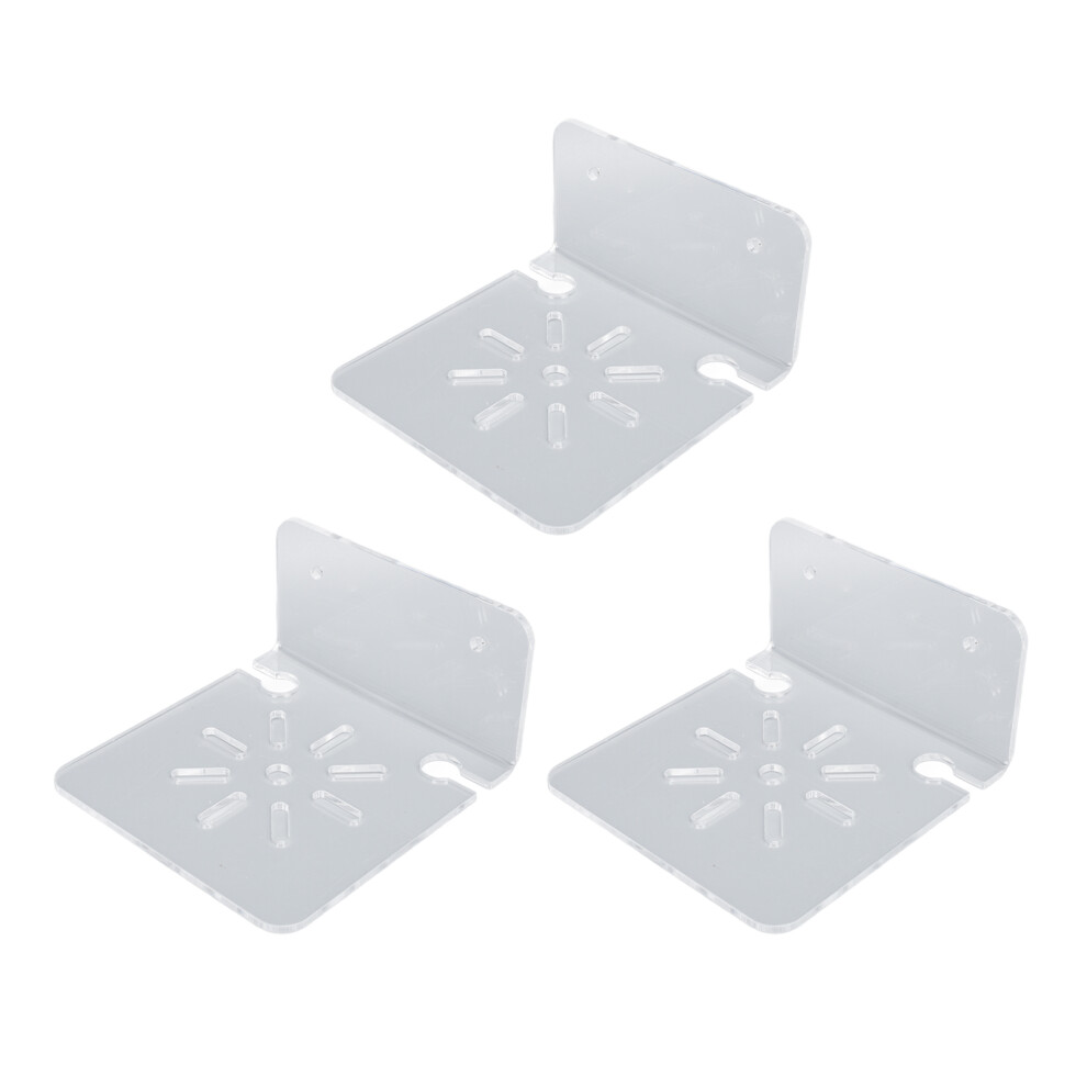 3Pcs Acrylic Small Wall Shelf Floating Shelf For Security Cameras Clear Wall Shelves For Security Camera Speaker 3481314799571