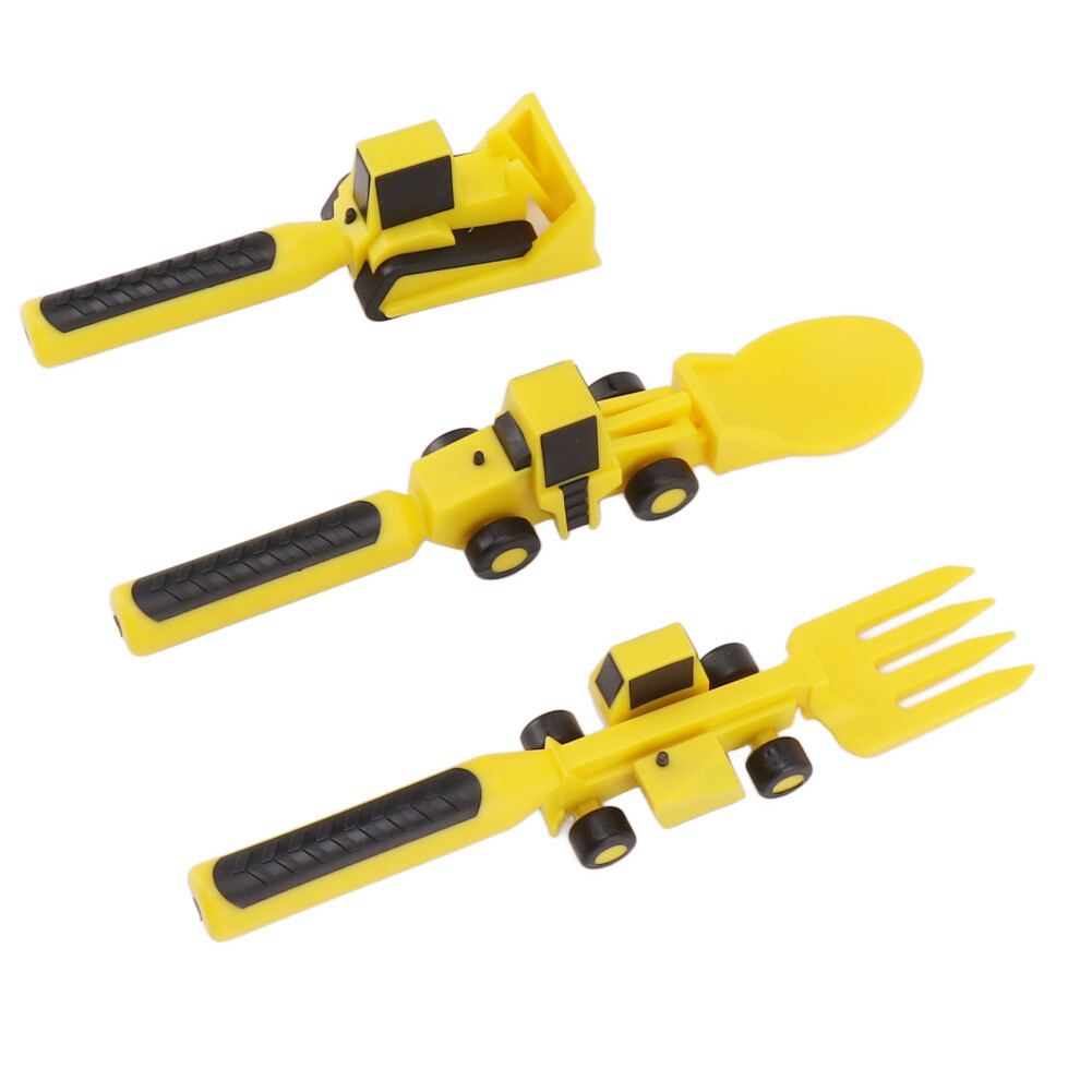 Construction Utensils for Kids Construction Themed Toddler Utensils Eating Set with Excavator Fork Spoon